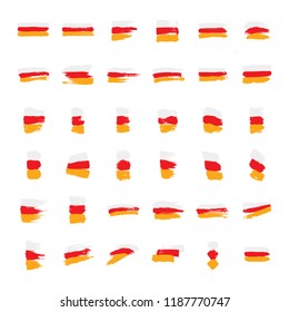 South Ossetia flag, vector illustration on a white background