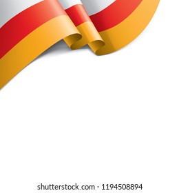 South Ossetia flag, vector illustration on a white background.