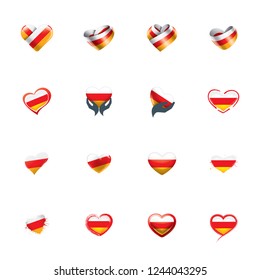 South Ossetia flag, vector illustration on a white background.