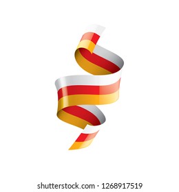 South Ossetia flag, vector illustration on a white background.