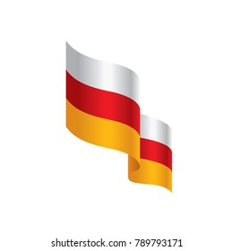 South Ossetia flag, vector illustration on a white background