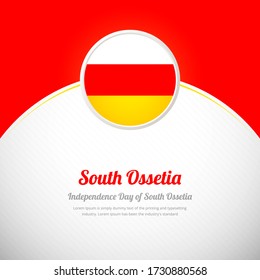 South Ossetia happy independence day with creative country flag background