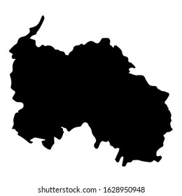 South Ossetia map Silhouette Black vector