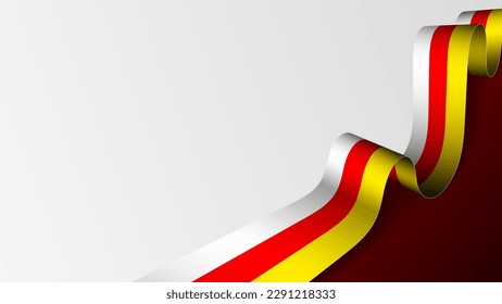 South Ossetia ribbon flag background. Element of impact for the use you want to make of it.
