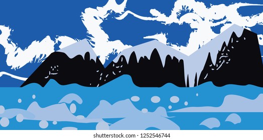 The South Pole landscape.