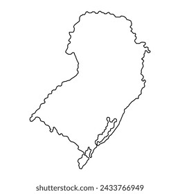 South Region map, Brazil. Vector Illustration.