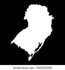 South Region map, Brazil. Vector Illustration.