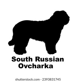 South Russian Ovcharka  Dog silhouette dog breeds logo dog monogram logo dog face vector