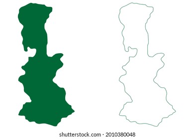 South Sikkim District (Sikkim State, Republic Of India) Map Vector Illustration, Scribble Sketch South Sikkim Map