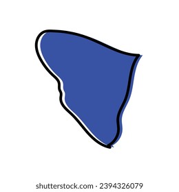 South Sinai state map design in vector form.