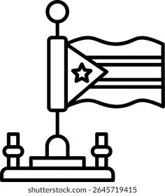Design de ícone de estilo preenchido no Sudão do Sul