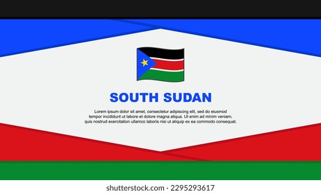 South Sudan Flag Abstract Background Design Template. South Sudan Independence Day Banner Cartoon Vector Illustration. South Sudan Vector