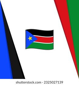 South Sudan Flag Abstract Background Design Template. South Sudan Independence Day Banner Social Media Post. South Sudan Flag