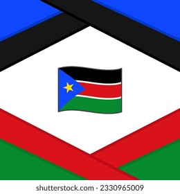 South Sudan Flag Abstract Background Design Template. South Sudan Independence Day Banner Social Media Post. South Sudan Template