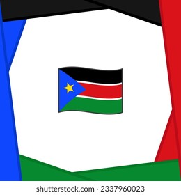 South Sudan Flag Abstract Background Design Template. South Sudan Independence Day Banner Social Media Post. South Sudan Banner