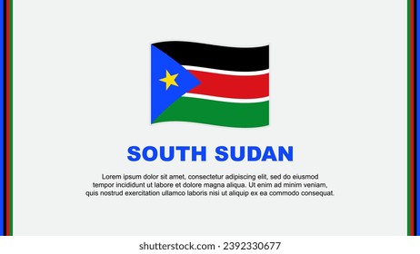 South Sudan Flag Abstract Background Design Template. South Sudan Independence Day Banner Social Media Vector Illustration. South Sudan Cartoon