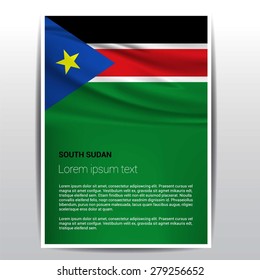 South Sudan flag Brochure - Vector Flyer Cover Page Design