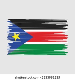 Südsudanesische Flagge - Vektorgrafik