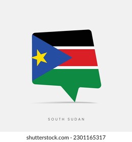 South Sudan flag bubble chat icon