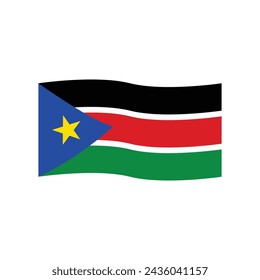 south sudan flag icon vector template illustration logo design