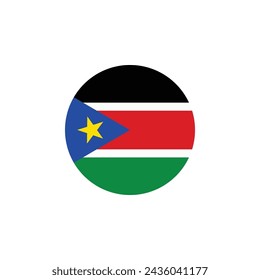 south sudan flag icon vector template illustration logo design