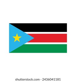 south sudan flag icon vector template illustration logo design