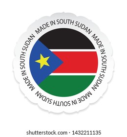 South Sudan Flag .South Sudan national official colors, Made in South Sudan a white background.Vector