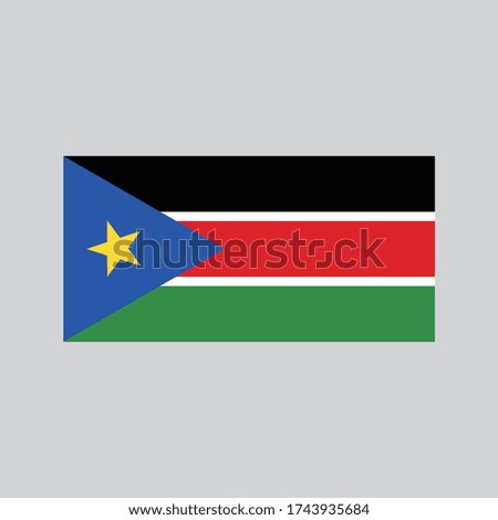 South Sudan flag official vector banner country nation