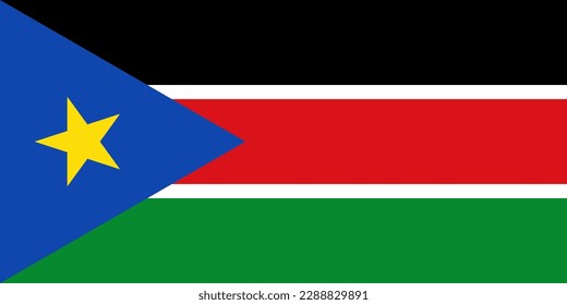 South Sudan flag simple illustration for independence day or election