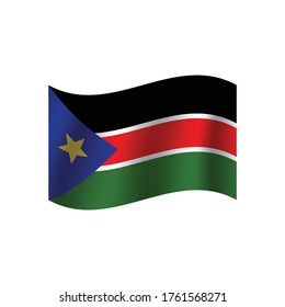 South Sudan flag. Simple vector. National flag of South Sudan 