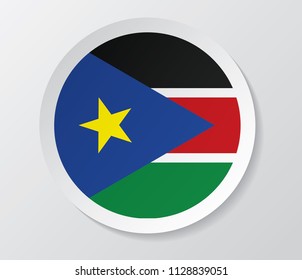 south sudan flag vector with circle round shape
