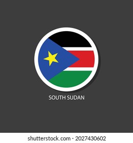 Forma del círculo vectorial de la bandera de Sudán del Sur.