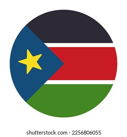 South Sudan flag vector flat icon. Isolated flag South Sudan emoji illustration