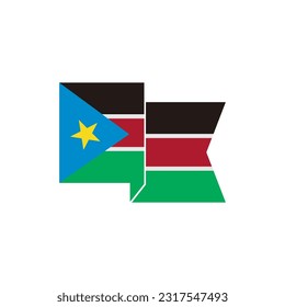 South sudan flags icon set, South sudan independence day icon set vector sign symbol