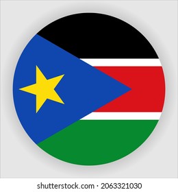 South Sudan Flat Rounded Country Flag Icon