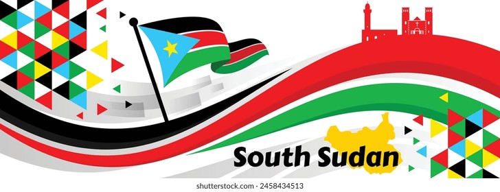 South Sudan Independence Day With Heart Emblem Design, can be used for business designs, presentation designs or any suitable designs.


