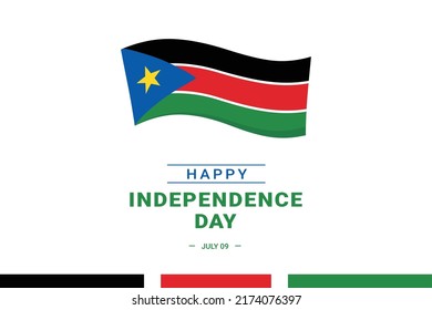 South Sudan Independence Day. Vector Illustration. The illustration is suitable for banners, flyers, stickers, cards, etc.