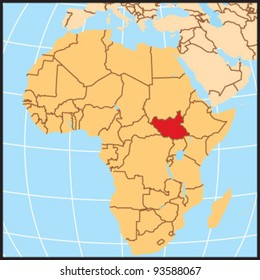 South Sudan Locate Map