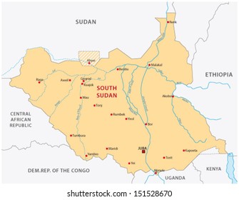 South Sudan Map