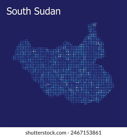 Südsudan Karte mit blauen Bg