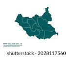South Sudan map High Detailed on white background. Abstract design vector illustration eps 10