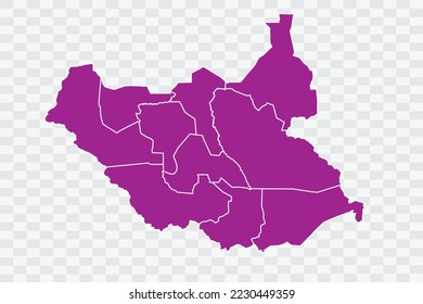 South Sudan Map pink Color on White Background quality files Color (a50099) png