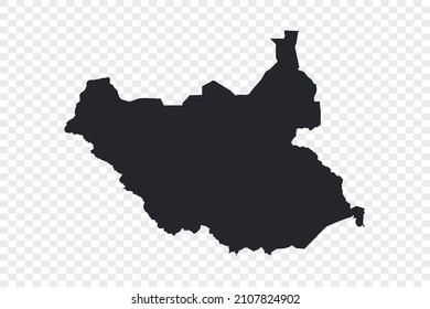 Mapa vectorial de Sudán del Sur, no aislado en un fondo transparente