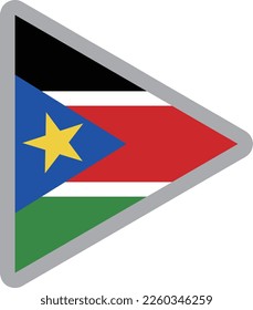 South Sudan national flag icon vector Illustration material