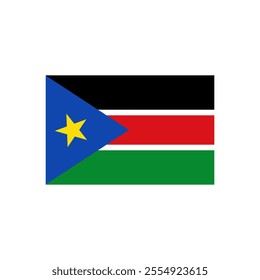 South Sudan national flag icon isolated 