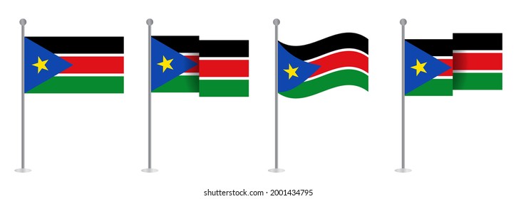 South Sudan national flag, vector illustration.