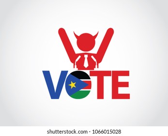 South Sudan Podium Celebrate Evil Political Speech Vote