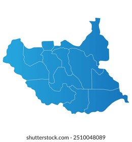 South Sudan province Country land Map