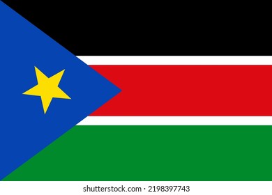 South Sudan vector flag. Aftrican country symbol