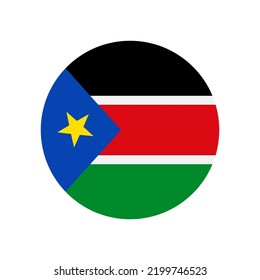 South Sudan vector flag circle on white background